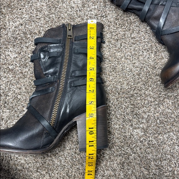 FREEBIRD BY STEVEN Baker Heeled Boots Sz 10 Black Brown - Picture 15 of 15